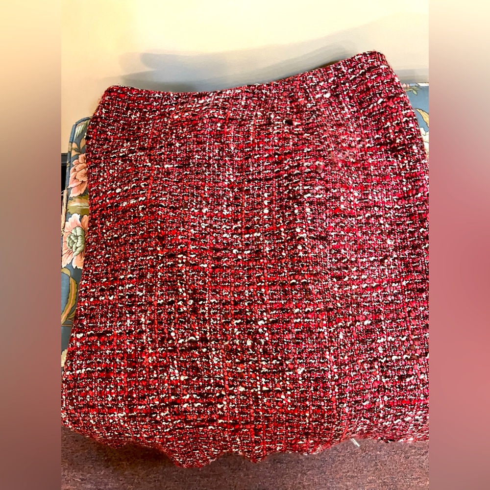 Talbots Red Mini Pencil Skirt for Cocktail Nights